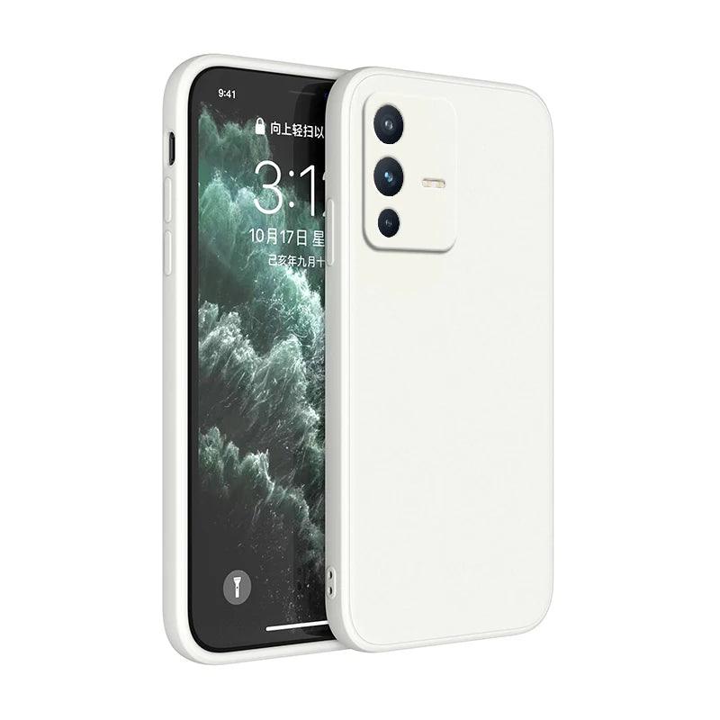 Soft Square Liquid Silicone Case for VIVO V23 Pro V23E V23Pro 5G Luxury Original Camera Protection Couples Cover Ultrathin Funda