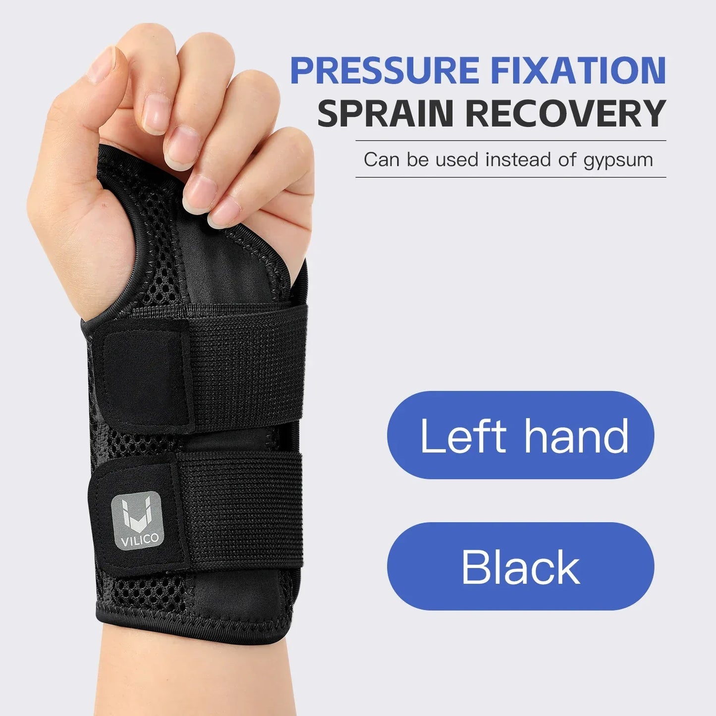 Wrist Brace for Carpal Tunnel Support Brace with Splints Hand Support for Arthritis Tendonitis Sprain Injuries Wrist Pain 1PC - Urbizia