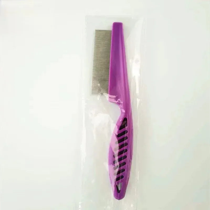 1/2pc Pet Hair Shedding Comb Stainless Steel Flea Comb for Cat Dog Pet Comfort Flea Hair Grooming Comb Dog Brush Grooming Tools - Urbizia
