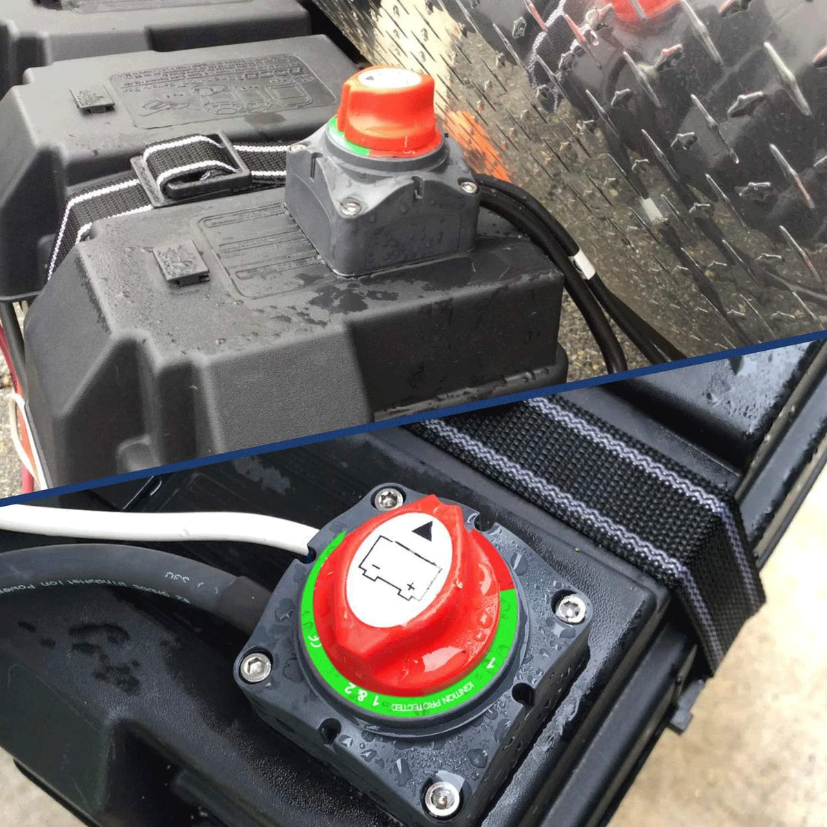 Battery Switch Both-Off 12V-48V High Current Heavy Duty Battery Power Cut Master Switch Disconnect Isolator for Truck Trailer RV