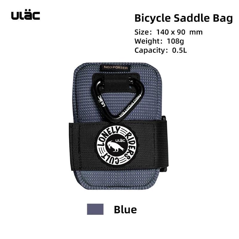 ULAC 0.5L Bicycle Saddle Bag Mini Bike Seatpost Bag Waterproof Shockproof Durable Fabric MTB Cycling Rear Pack Tail Pouch