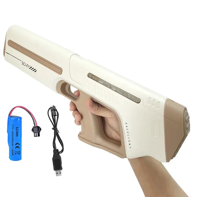 Electric Water Guns For Adults Powerful Squirt Automatic Water Suction Water Blasters Summer Outdoor Beach Toy For Boys Kid Gift