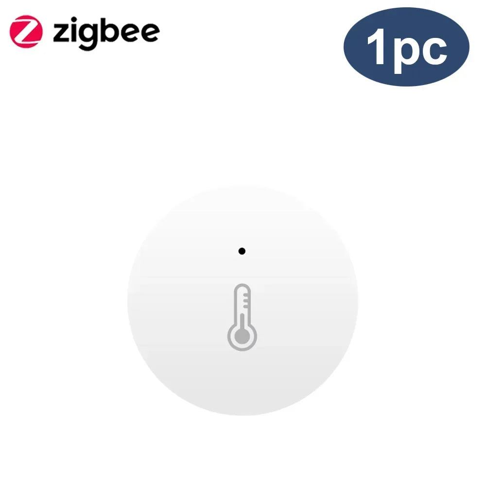 Haozee Zigbee 3.0 Temperature And Humidity Sensor Remote Monitor By Smart Life APP Battery Powered Work With Alexa Google Home - Urbizia