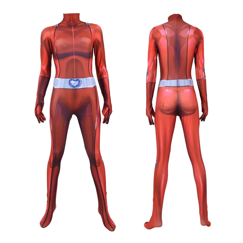 Totally Spies Cosplay Bodysuit – Clover, Samantha & Alex Halloween Jumpsuits for Adults & Kids