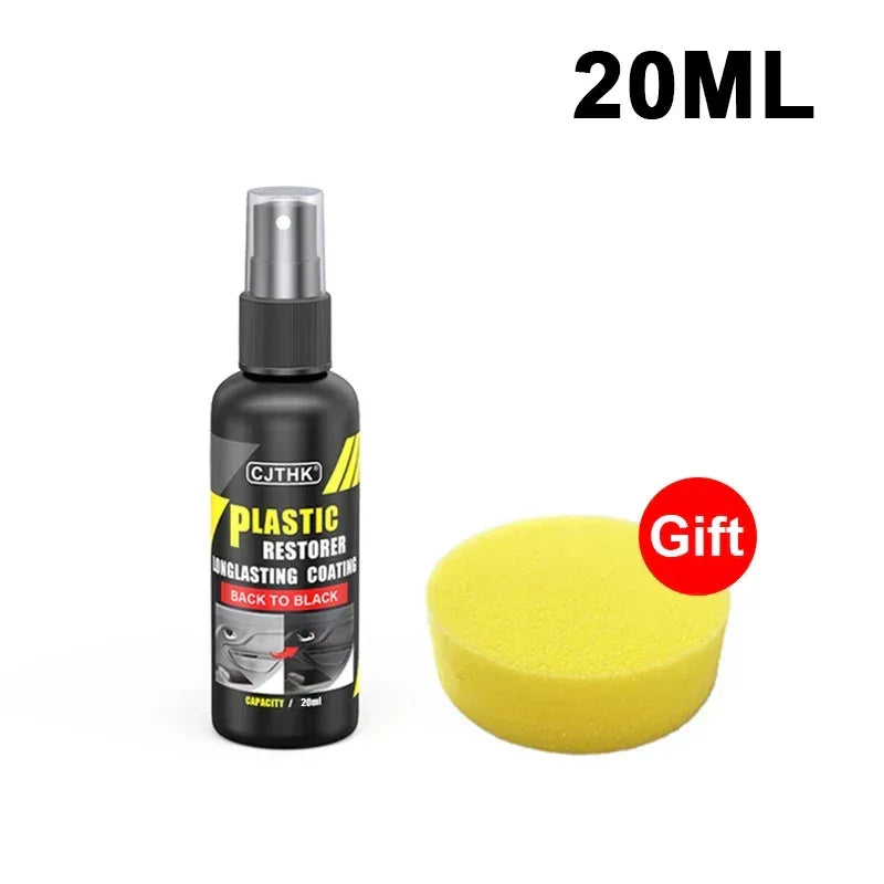 Car Plastic Restorer Coating Agent Auto Plastic Rubber Exterior Repair Clean Refresh Restoration Agent Black Shine Seal Brighten - Urbizia