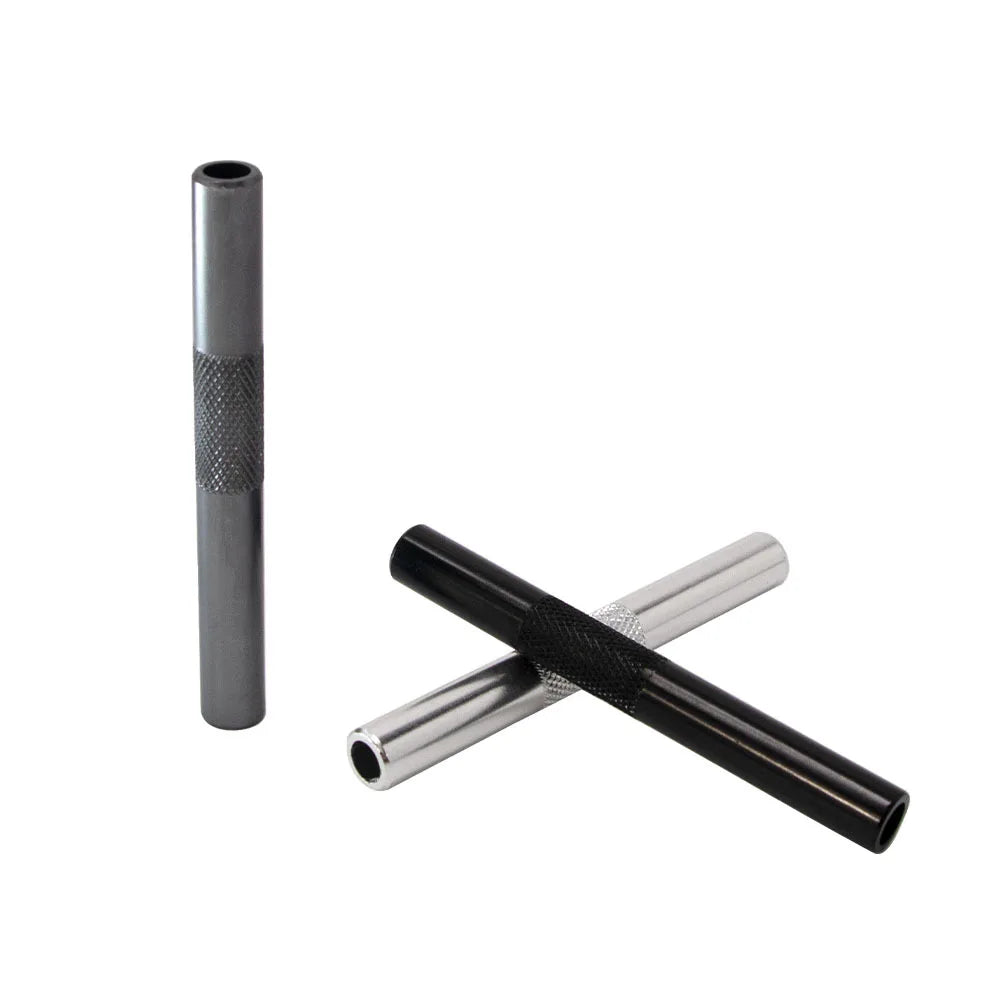 Metal Smoking Tube 5pcs Aluminum Alloy Straws with Cleaning Brush