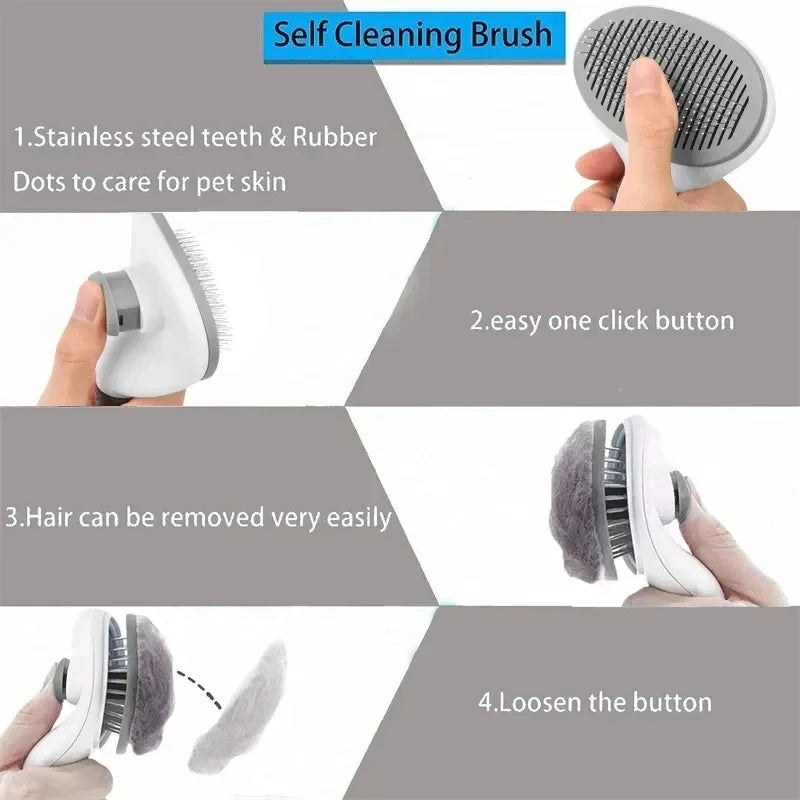 Self-cleaning Pet Hair Removal Comb - Urbizia