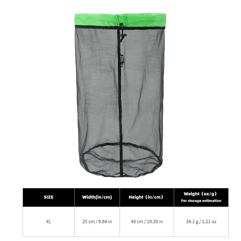 Lightweight Mesh Drawstring Storage Bags - Urbizia