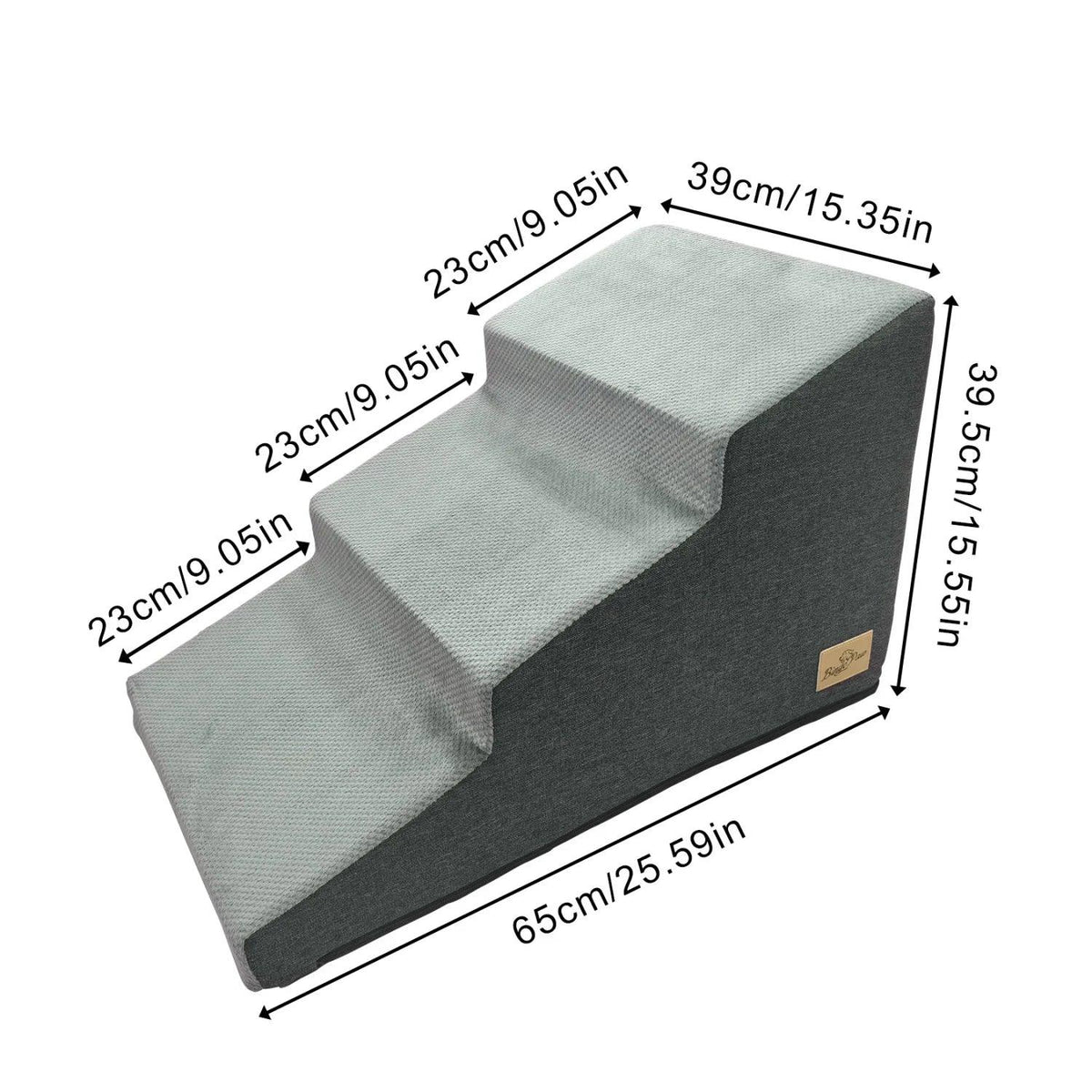 3/4 Steps Dog Stairs Ramp with Washable Cover for Small Dogs, Non-Slip Balanced, Pet Steps for Couch Sofa