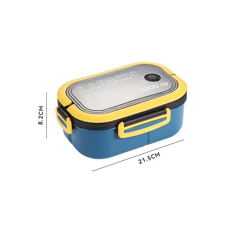 1200ML 2-Layer Leakproof Bento Lunch Box with Cutlery
