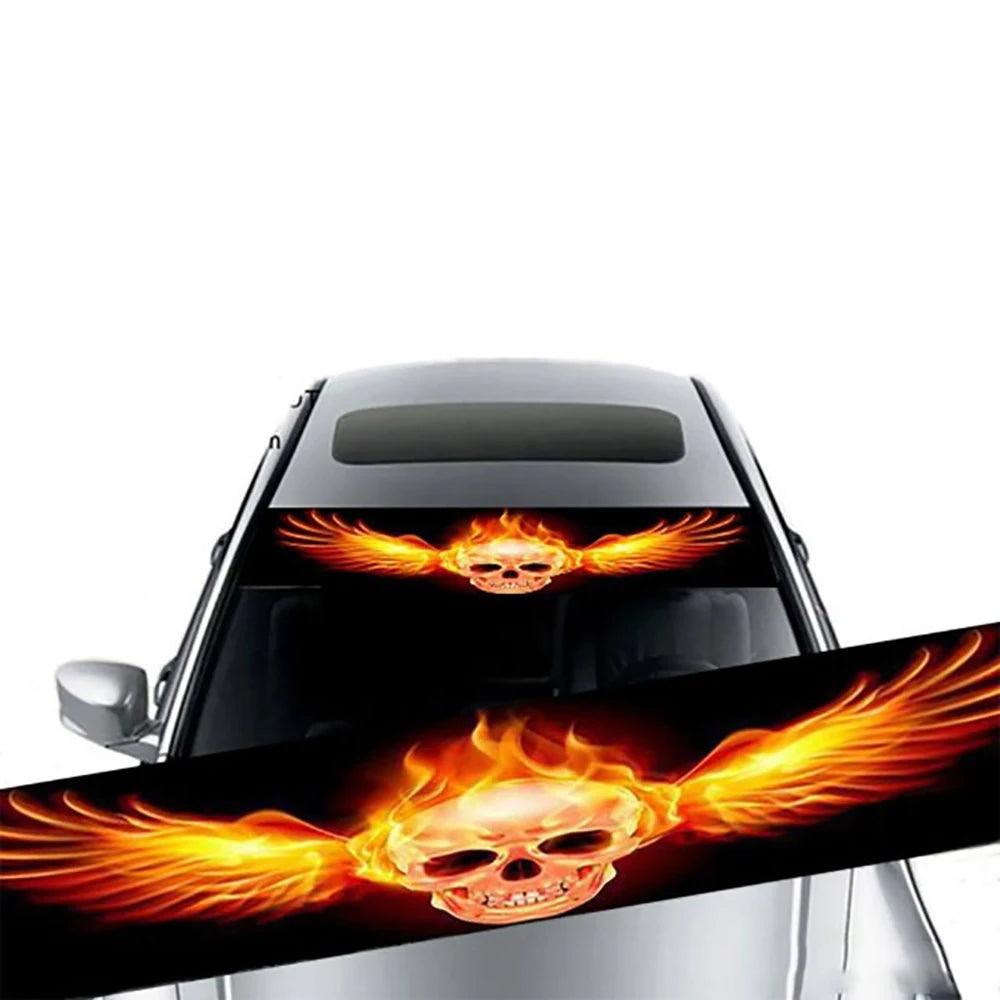 Car Sunshade Stickers Auto Front Windshield 3D Vinyl Film Rear Gear Sunshade Decorative Decals Stickers Cars Decorative Stickers