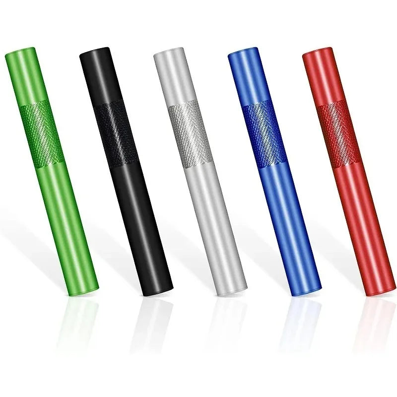 Metal Smoking Tube 5pcs Aluminum Alloy Straws with Cleaning Brush
