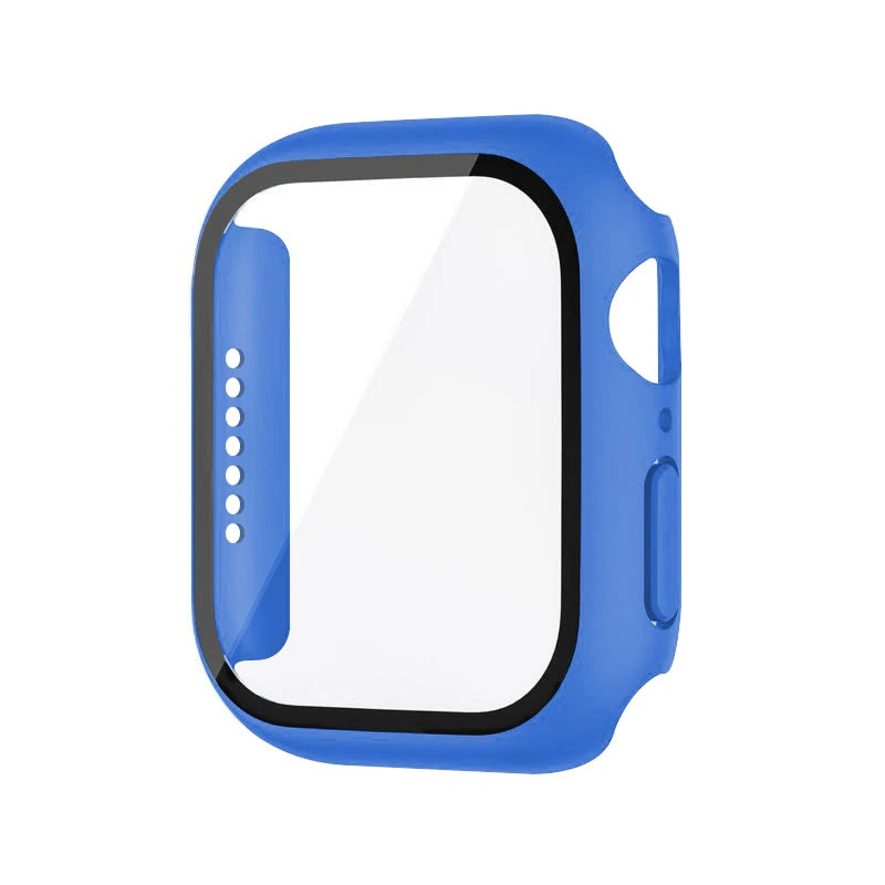 Tempered Glass+Case For Apple Watch 38mm 40mm 41mm 42mm 44mm 45mm 46mm Screen Protector Protective Cover iWatch 10 8 7 9 6 SE 5