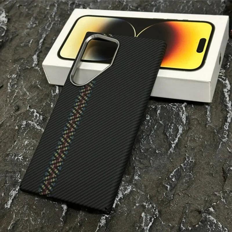 Carbon Fiber MagSafe Case with Alloy Lens Protection for Samsung Galaxy