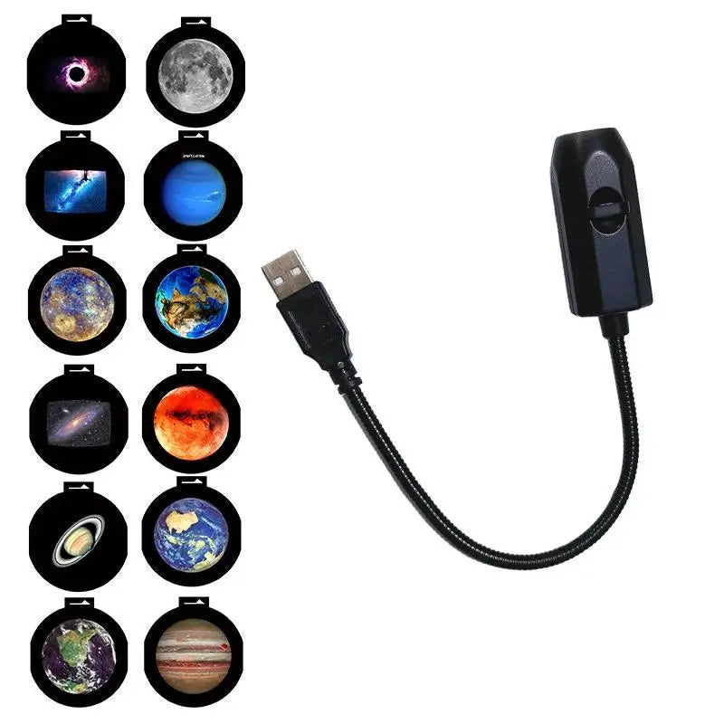 USB Moon Earth 360 Degree Projection Lamp Starry Sky Night Light Remote Control for Kids Bedroom Birthday Gift Home Ambiance