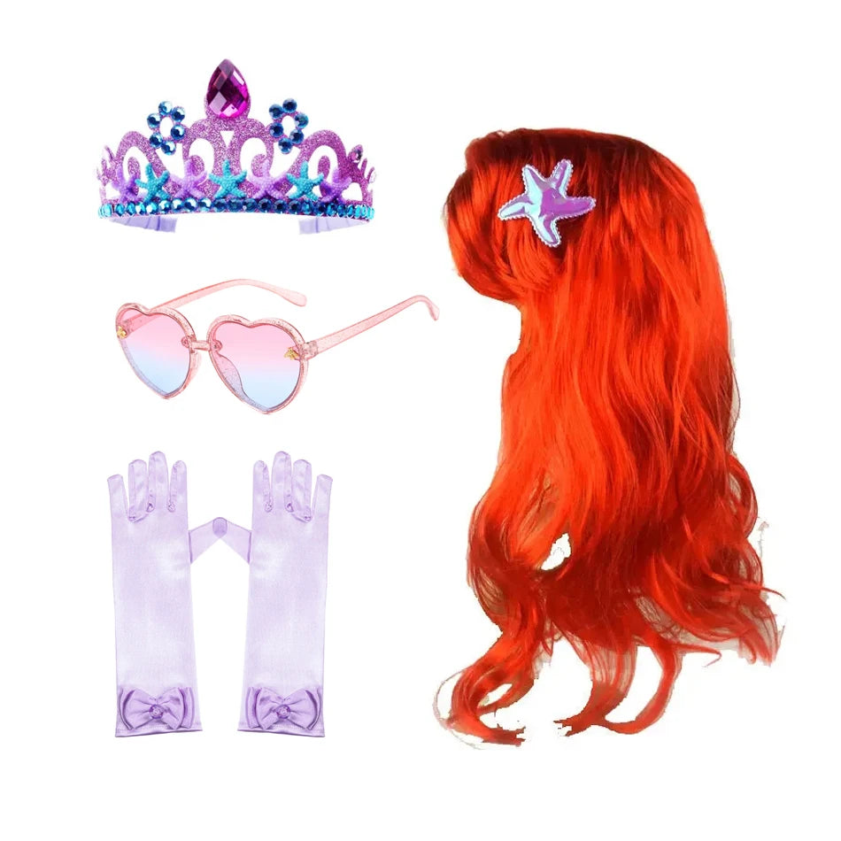 Mermaid Birthday Party Dress – Summer Girl Mermaid Costume for Kids 2-10 Yrs, Anime Cosplay & Fantasy Gown