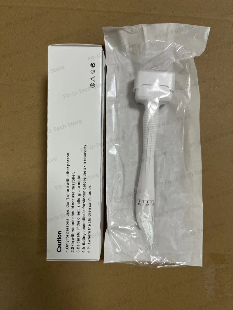 Derma Stamp 140A Microneedling Face Roller Massager Adjustable Titanium Needle Length Skincare Beard Growth Scalp Hair