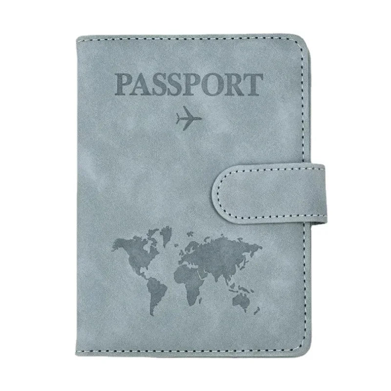 10 Colors Men Women PU Leather Travel Mad Passport Cover Holder Case Ticket Wallet with Credit Card Holder Protector Cover