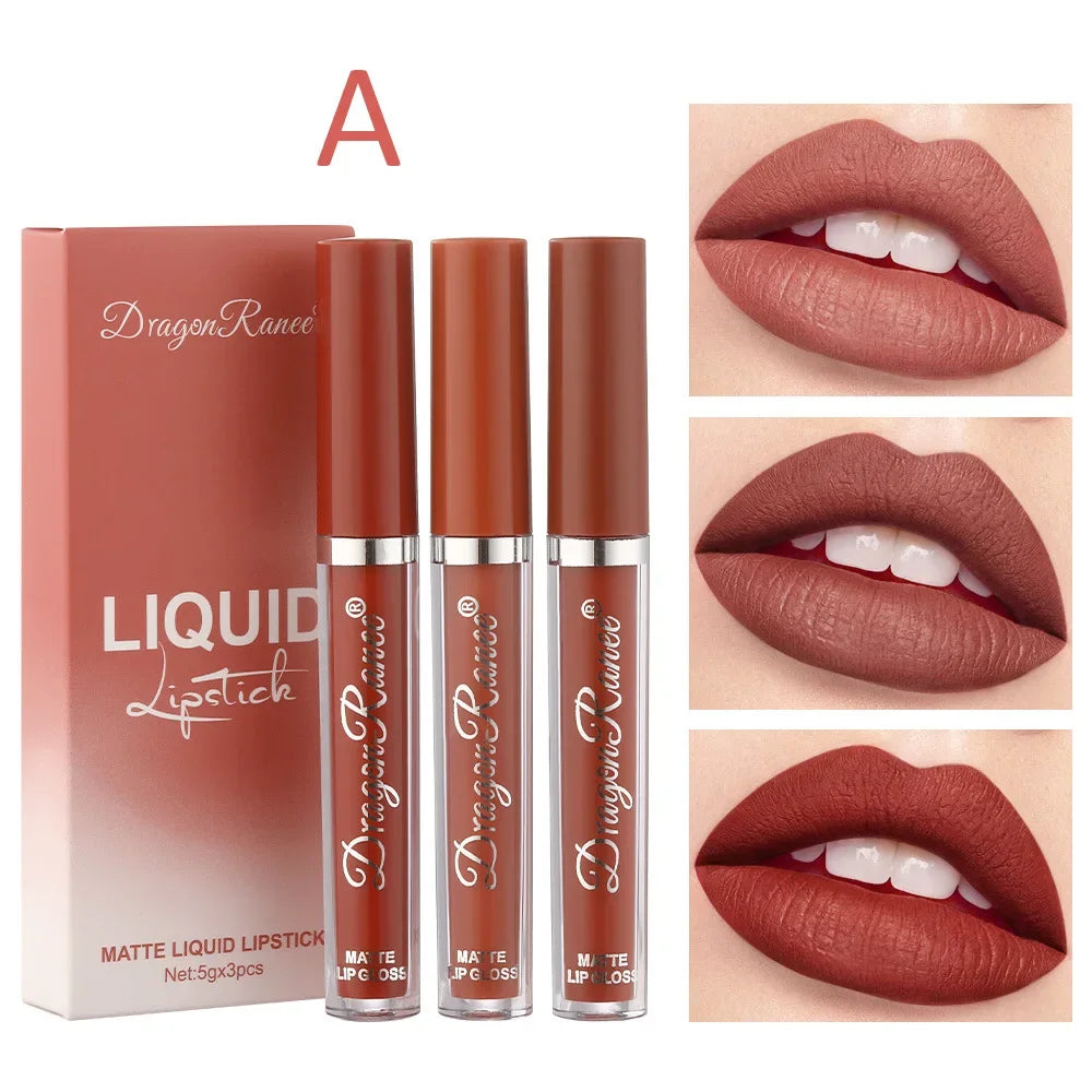 3-Piece Matte Liquid Lipstick Set