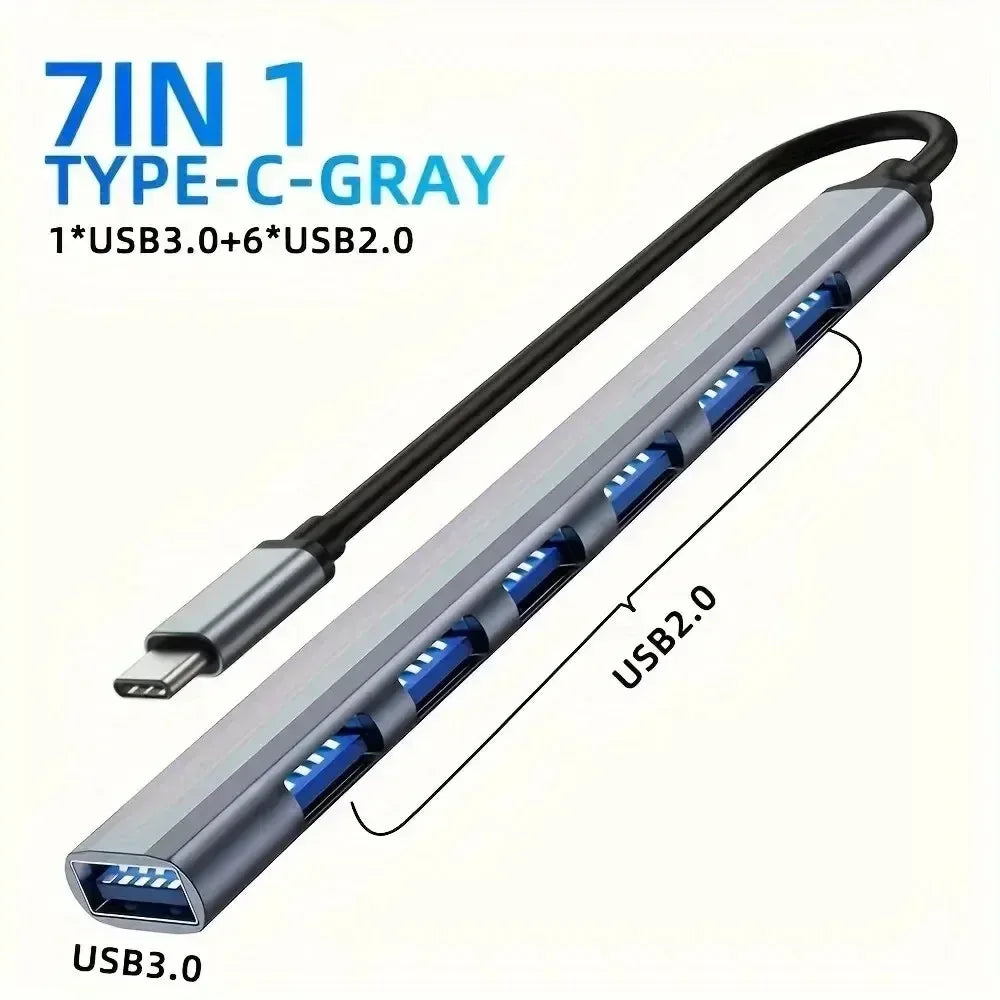 8-in-1 USB-C Hub Adapter with Card Reader