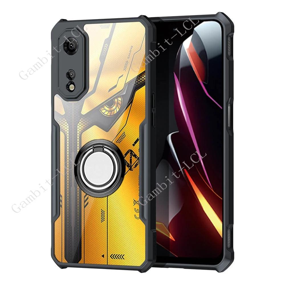 For ZTE Nubia Neo 2 5G Case Transparent Cover Luxury Shockproof Bumper Protective Ring Holder Shell Plain Cases NubiaNeo2 Neo2