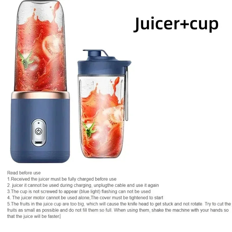 6-Color 400ml Portable USB Blender – Travel Juicer Cup - Urbizia