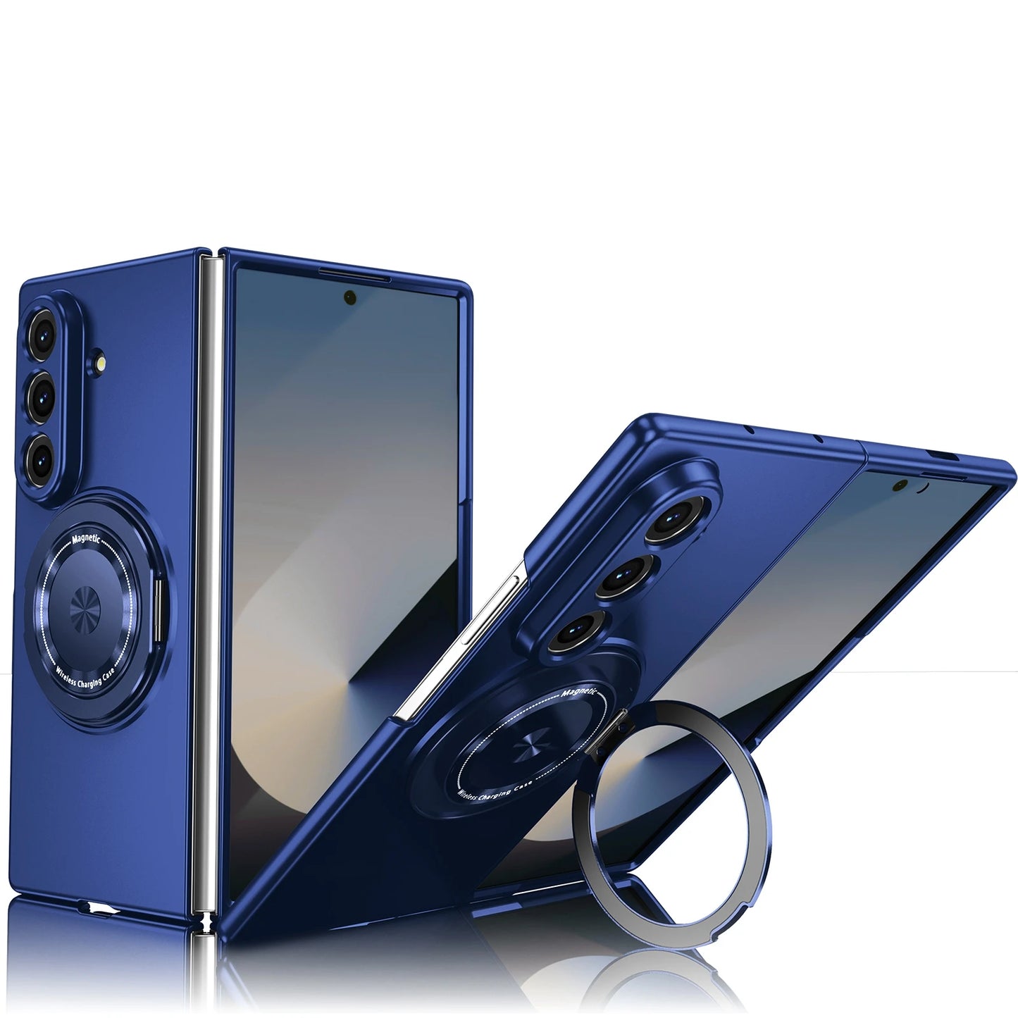 Luxury Military Armor Solid Color Magnetic 360 Bracket Phone Case For Samsung Z Fold 8 7 6 5 4 3 ZFold8Ultra for Magsafe Cover