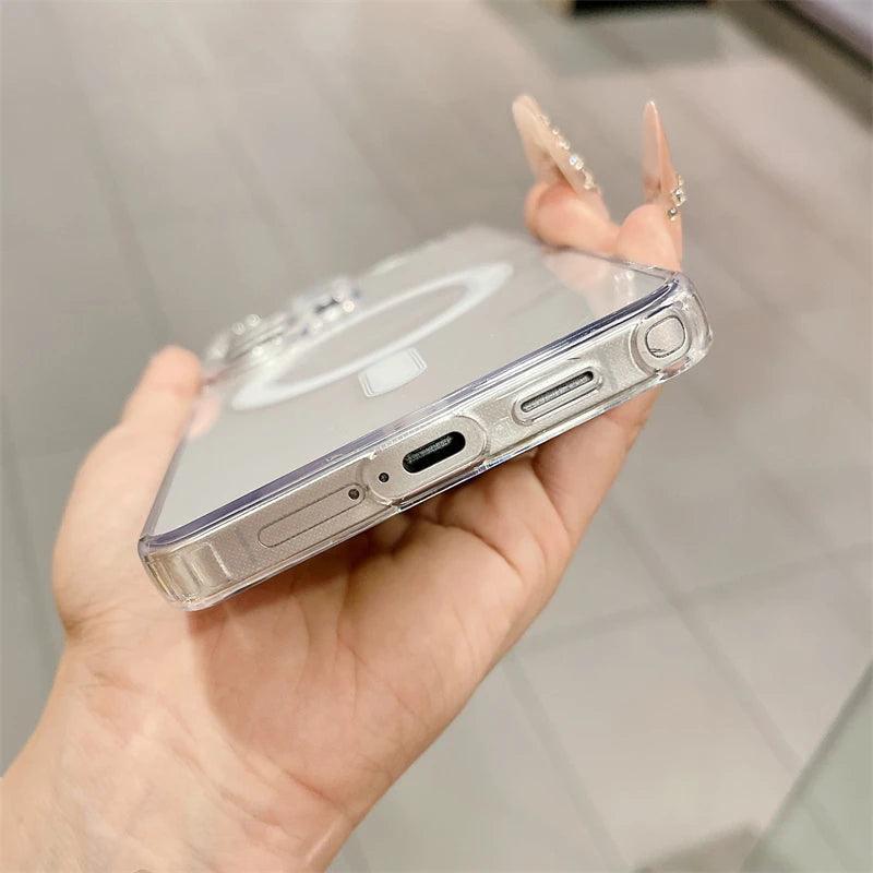 MagSafe Magnetic Clear Acrylic Case – Samsung Galaxy S21–S26 Ultra A16–A55, Shockproof Cover