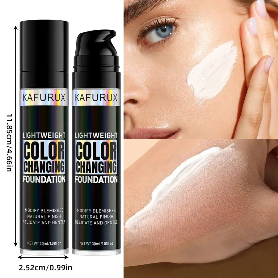 1PC Magic Color Changing Foundation Liquid Soft Matte Long Lasting Hydrating Makeup Base Cream for All Different Skin Tone - Urbizia