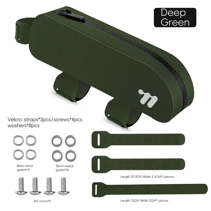 WEST BIKING Bike Top Tube Bag TPU Cycling Front Bag With Screws or Straps Waterproof MTB Road Bike Storage Bag Accessories