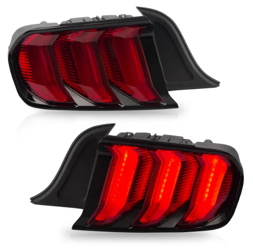 VLAND LED Tail Lights for Ford Mustang S550 2015–2023 Sequential Turn Signal 5 Modes Rear Lamps Assembly