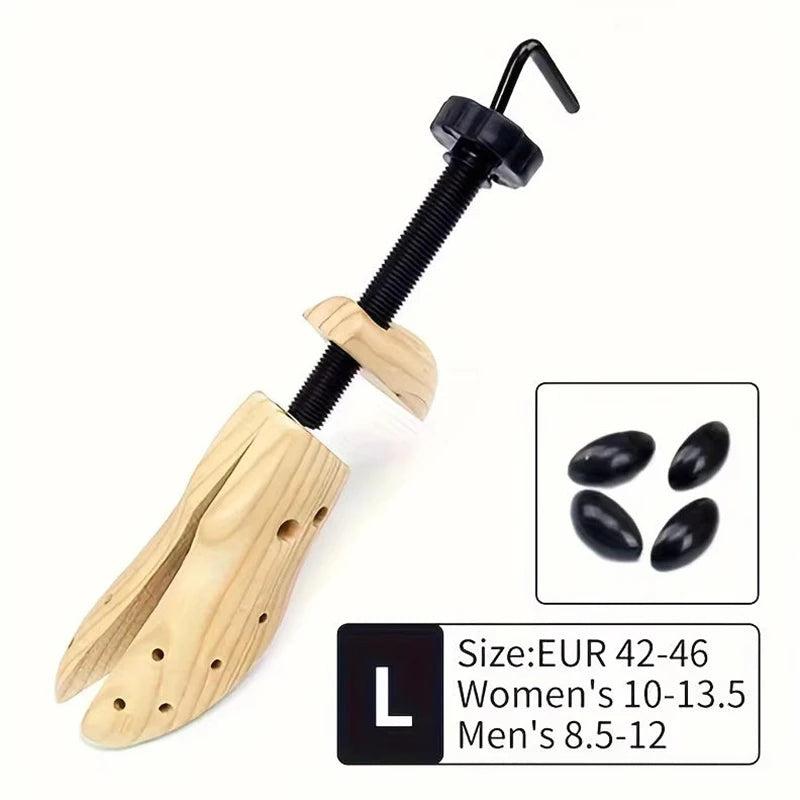 Shoe Trees Wooden Shoe Stretcher,Adjustable in Length and Width Size for Men and Women, Wood Shaper Stretches Length & Width