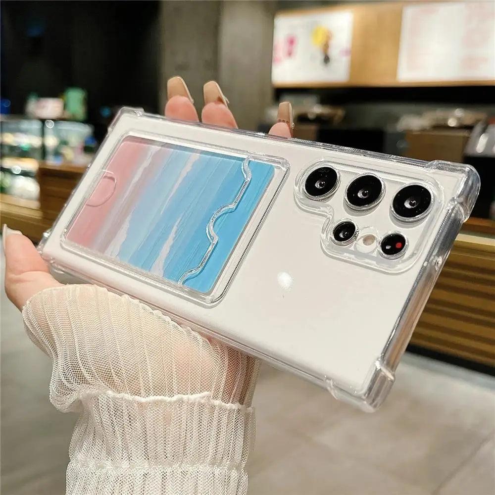 Ricestate Clear Shockproof TPU Wallet Case – Samsung Galaxy S26 / S26+ / S26 Ultra, Card Holder