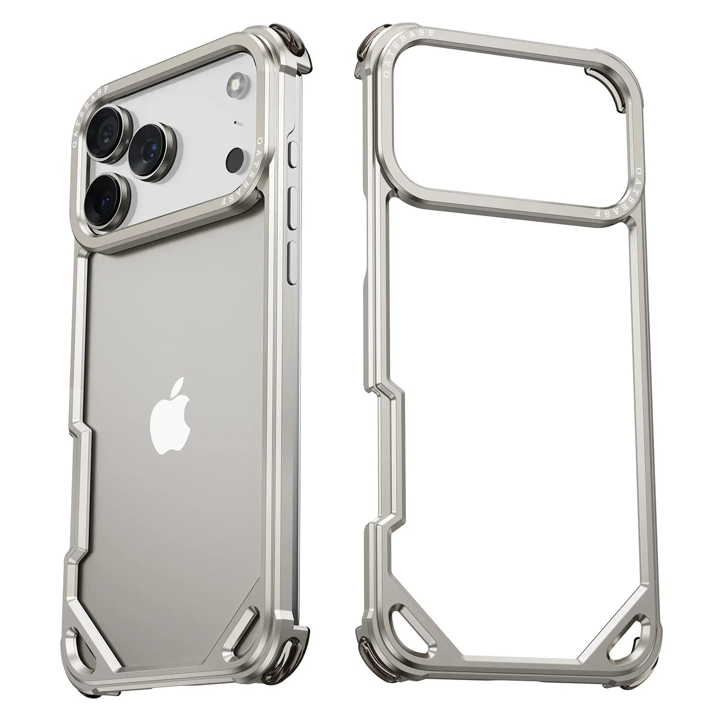 Eary Frameless Case for iPhone 17 Pro Max Air for Magsafe Metal Shockproof Protective Phone Cover Aluminum Alloy Anti-Drop Shell