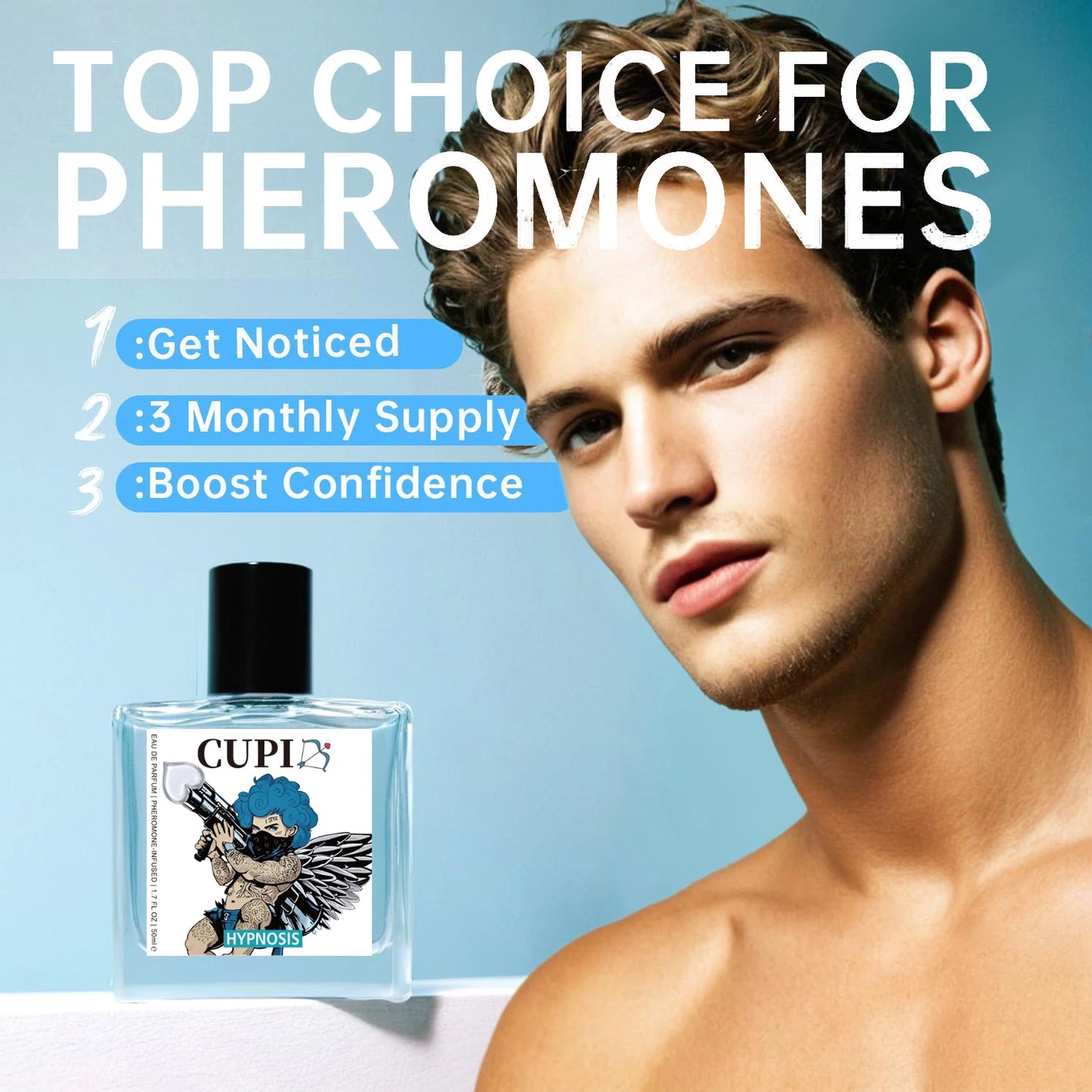 Cupid Hypnosis 2.0 Pheromone Cologne for Men - 50ml (1.7 oz) - Cupid Fragrances room decoration