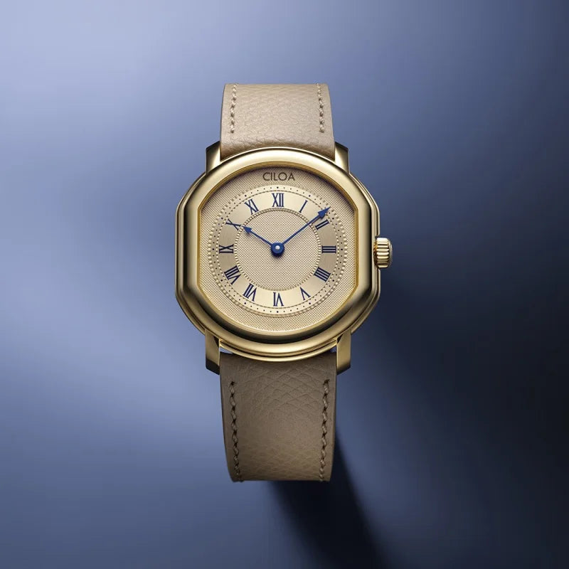 CILOA Gold Retro Watch Men's High Quality Brand Authentic 2025 New Trend Fashion Casual Gift Boyfriend Waterproof Quartz Watch