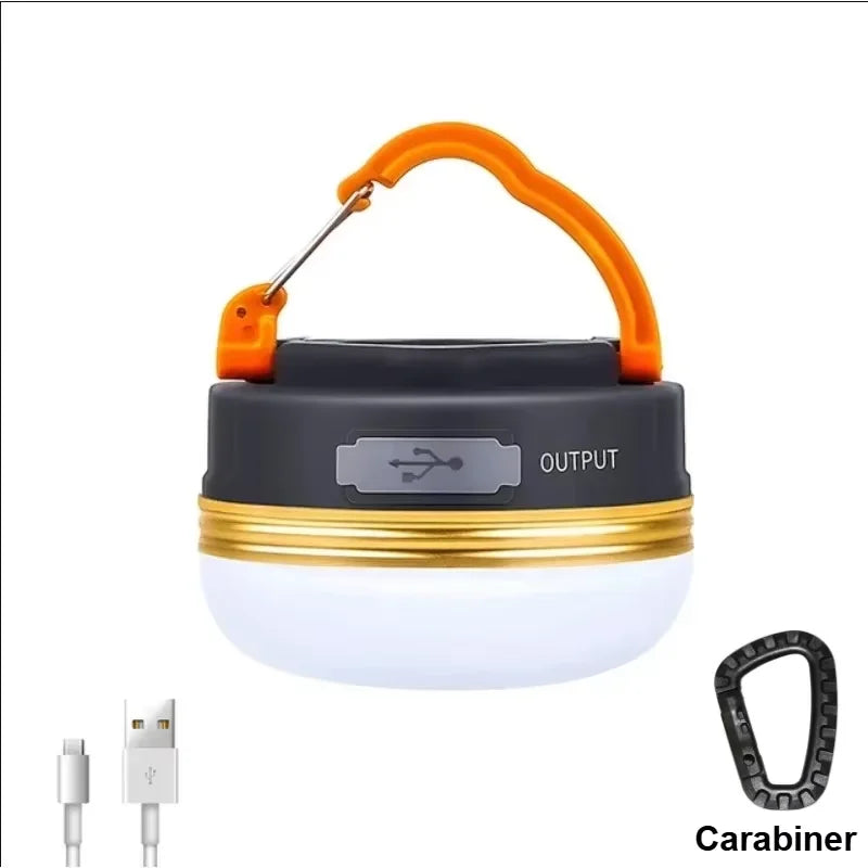 Rechargeable LED Camping Lantern With Foldable Floodlight Tent Light