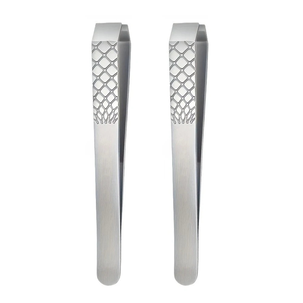 1/2pcs High-Quality Stainless Steel Finger Grip Tweezers Specialized for Hair Removal Slant Tip Eyebrow Tweezers Beard and Hair