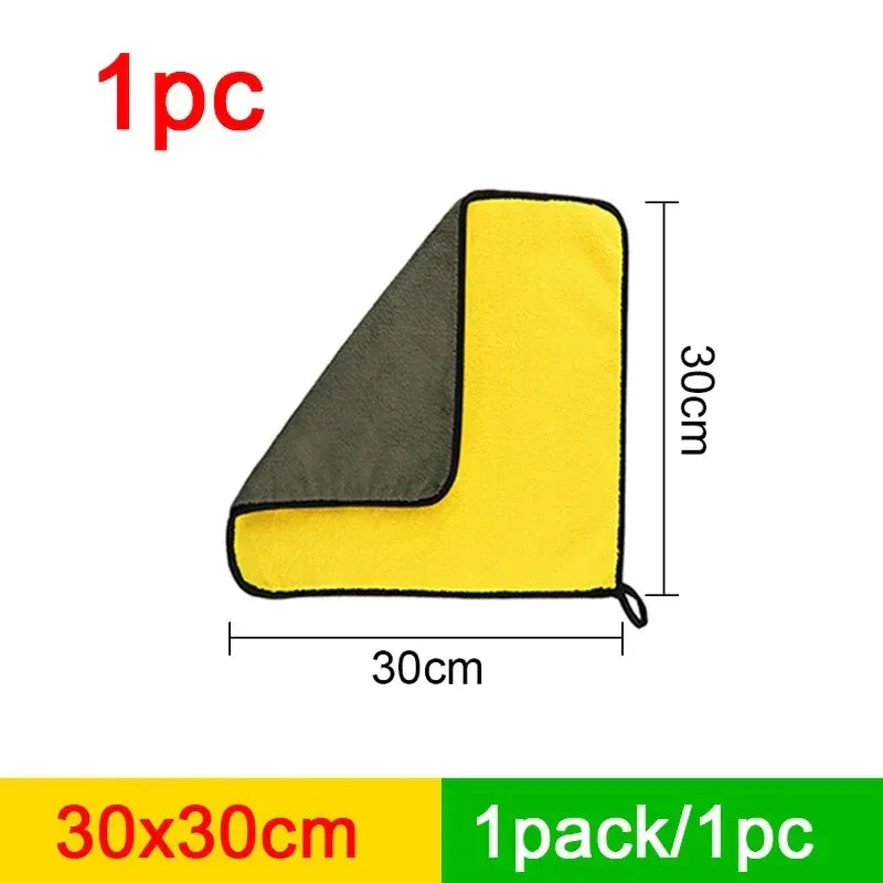 SEAMETAL Microfiber Car Washing Towel 400GSM Double-Sided Coral Velvet Clean Towels High Water Absorption Car Wash Drying Cloth - Urbizia