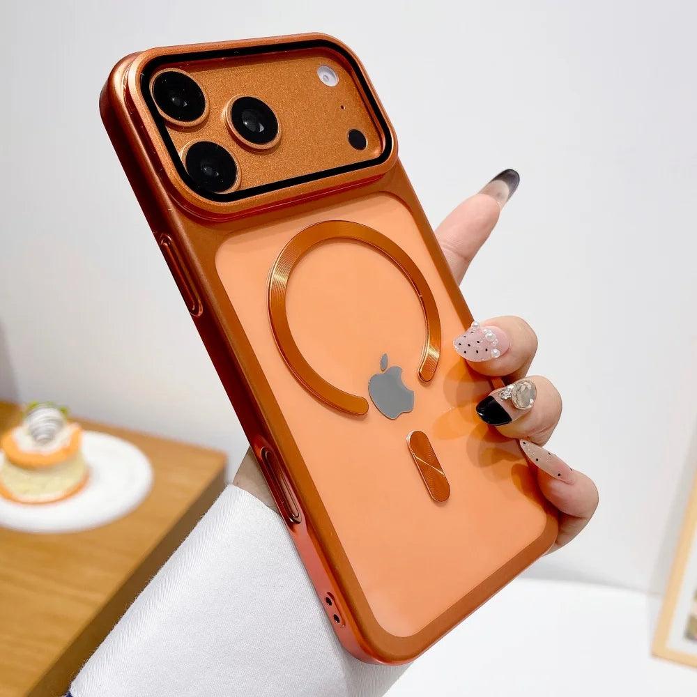 Luxury Lens Protect Stand Holder Bracke Clear Phone Case For iPhone 17 Pro Max 17 Pro Large Window Shockproof Armor Bumper Cover