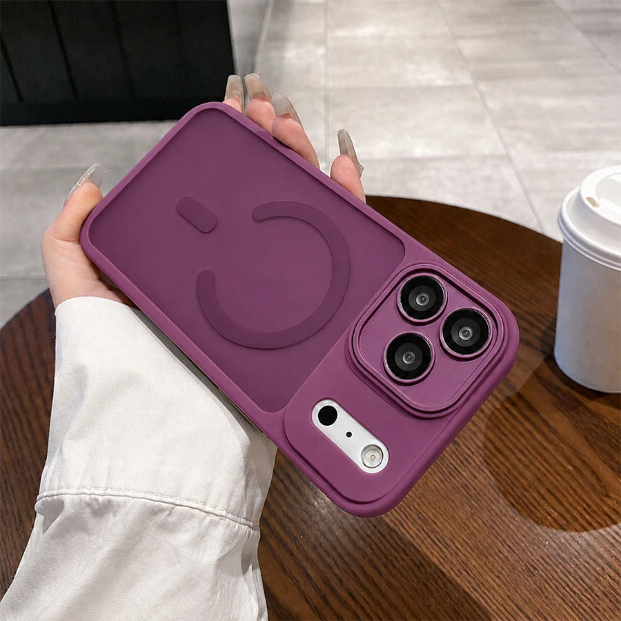 Matte Translucent Magnetic Phone Case Compatible with iPhone 18 17 16 15 14 13 12 11 Pro Max Plus, Wireless Charging Compatible, Shockproof Bumper Cover with Raised Camera Lens Protection, Precision Cutouts and Skin Friendly