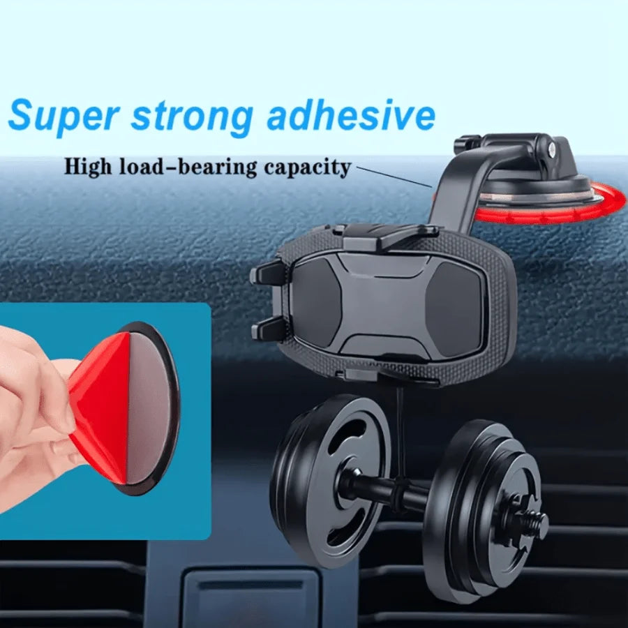 2pcs Car Dashboard Phone Mount Sticker Kit – Strong Suction Base with Extra Adhesive Pads for GPS & Phones, for Smooth Surfaces