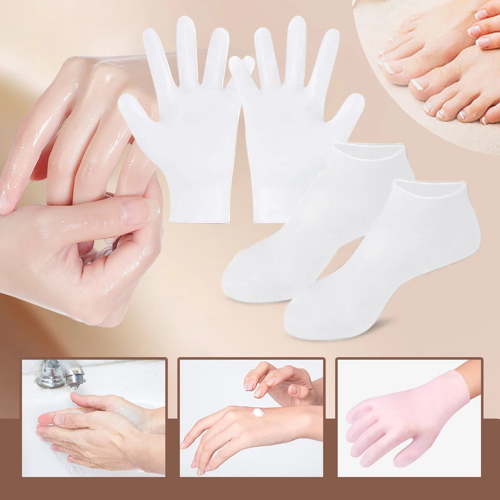Silicone Socks and Gloves for Spa Day - Urbizia
