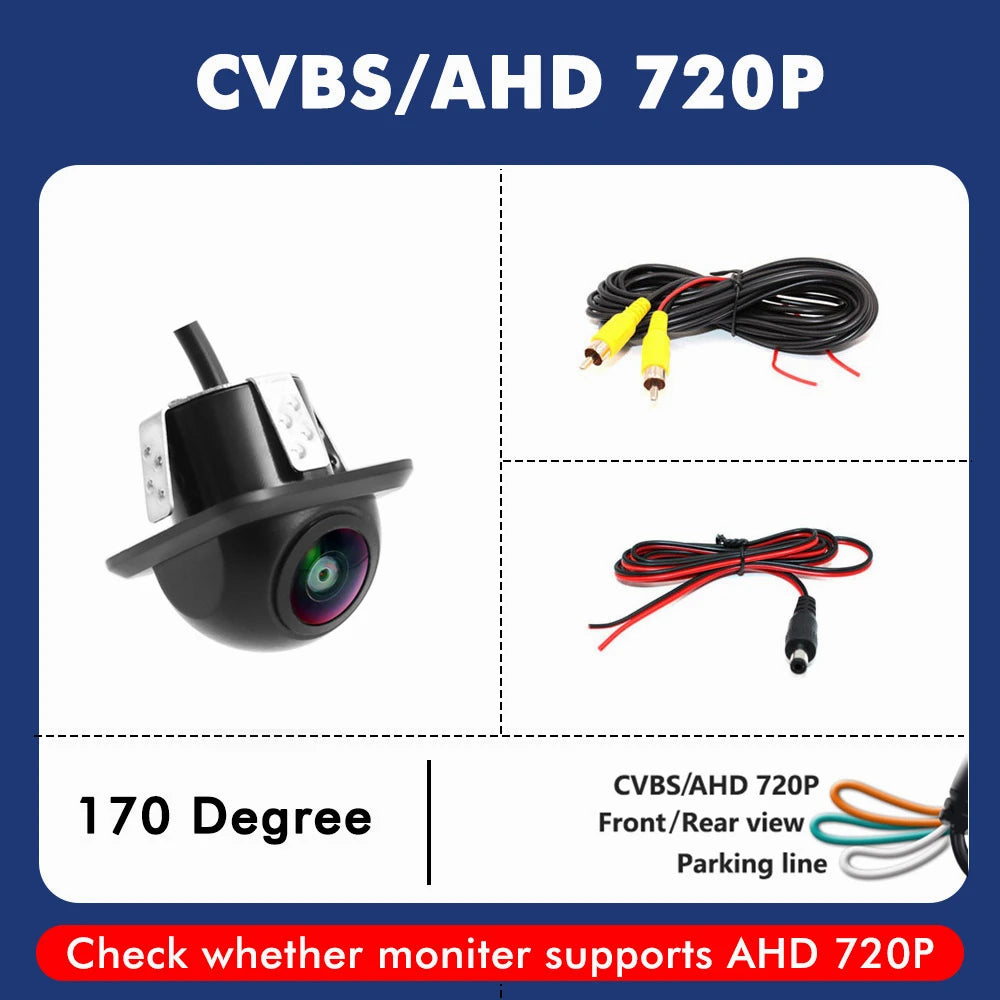 SMARTOUR Car Rear View Camera 1080P Night Vision Reversing Auto Parking Monitor CCD Waterproof 170 Degree HD Video Fish Eye Lens
