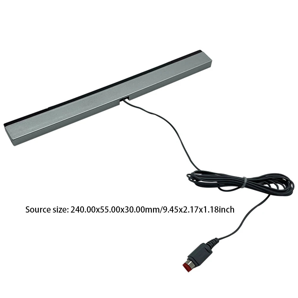 Wired Motion Sensor Receiver with Extension Cord Remote Infrared Ray IR Inductor Bar Wired Remote Sensor Bar for Nintendo Wii