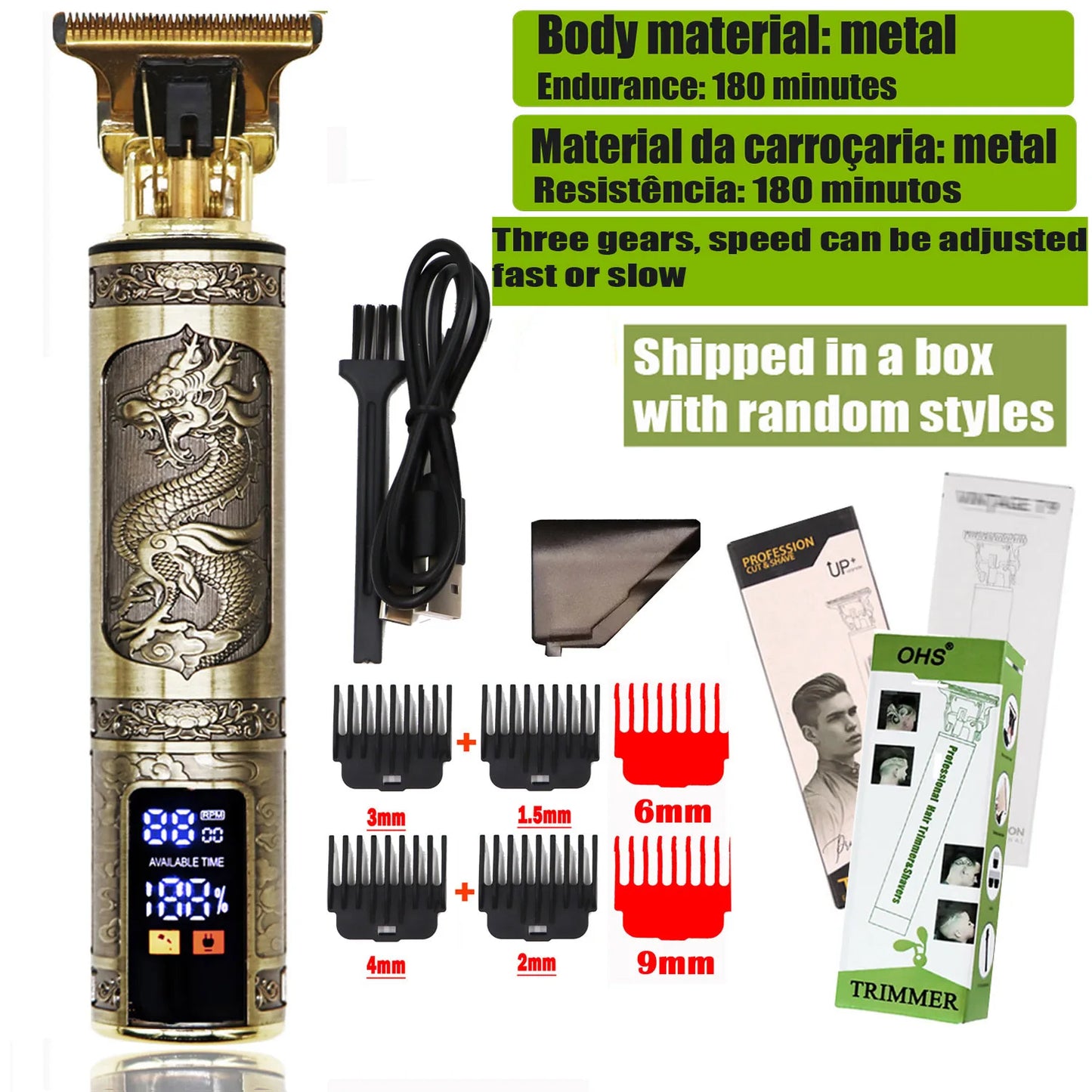 T9 Hair Clipper Professional Beard & Hair Trimmer - Urbizia