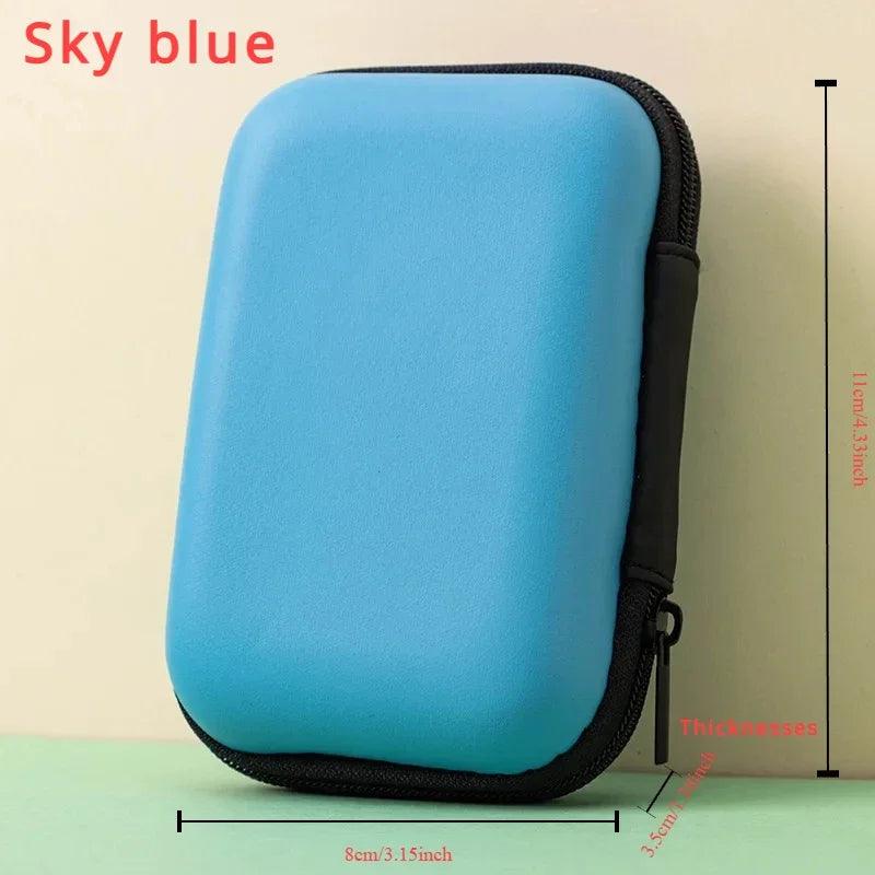 1 Pc EVA Portable Storage Bag for Cards Data Cable Headphones - Protective Packing Cube for Electronic Accessories