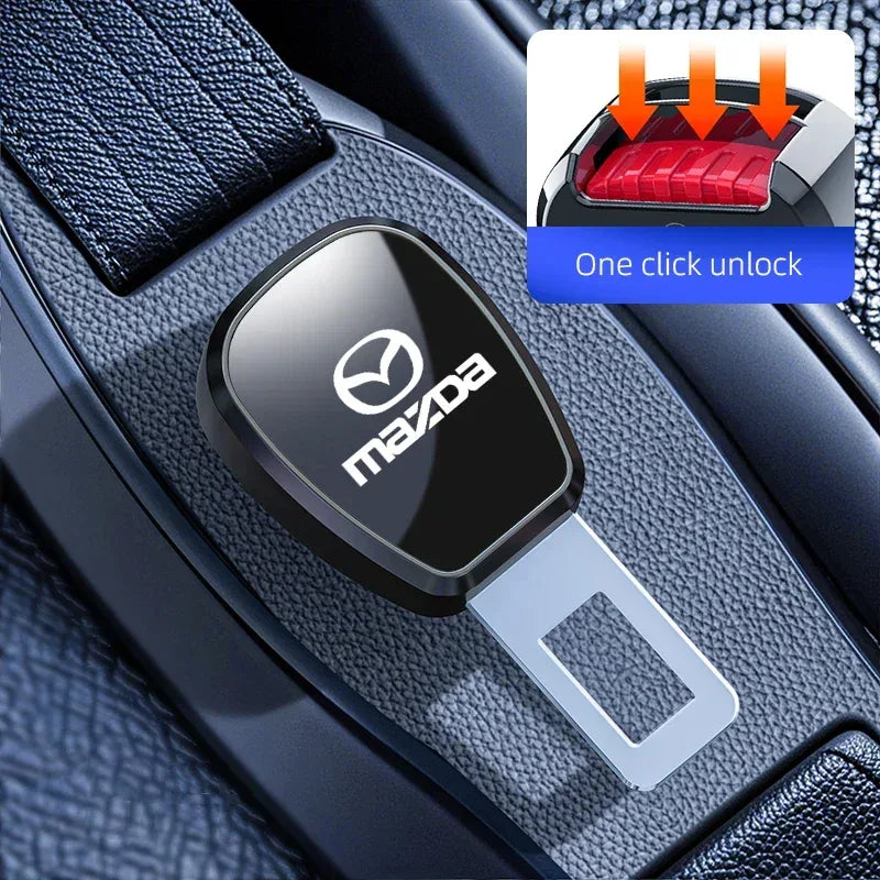 Car Seat Belt Clip Extender Customization Emblem Accessories For Mazda 3 6 CX5 2 CX3 CX9 MX5 RX8 Axela Demio Atenza MS GJI GH - Urbizia