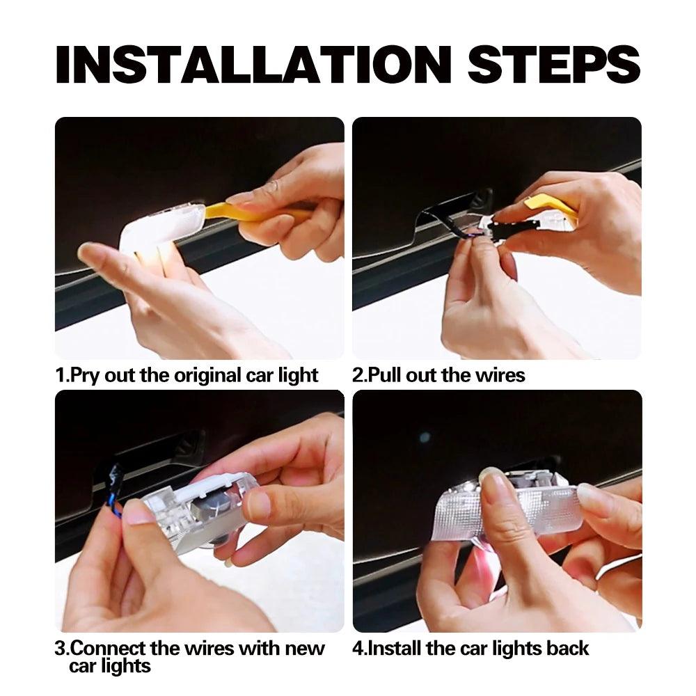 LED Car Door Welcome Warning Light For Lexus RX ES GX LS LX IS GS RC UX Series ES200 ES250 ES260 ES300 UX200 F IS250 IS300 RX300