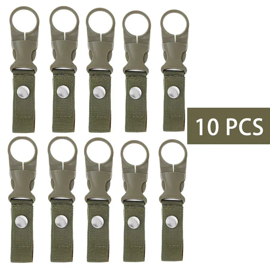 Webbing Buckle Hook Water Bottle Holder Clip Outdoor Nylon EDC Climb Carabiner Belt Backpack Hanger Camp Carabiner Belt Clip